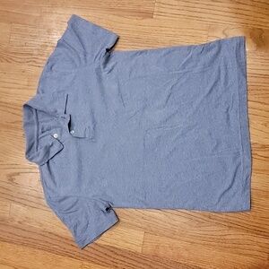 Old Navy Boy's Blue Heather Jersey Knit Pima Cotton Golf Polo Shirt